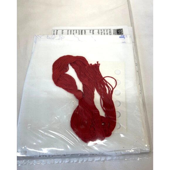 Janlynn Holiday Redwork Christmas Stocking Cross Stitch Kit - Picture 7 of 7